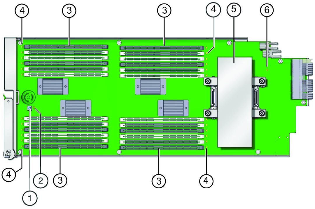 image:An illustration with call outs showing the internal CMOD                         components.