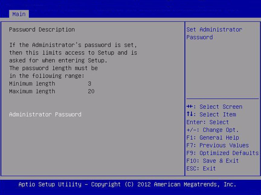 image:A screen capture showing the Security screen.