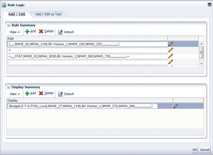 Image shows Rule Logic screen