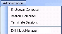 Desktop Manager Administration Menu