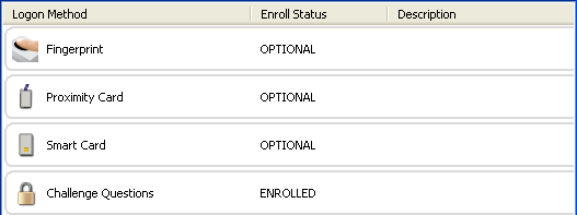 Challenge Questions enrolled status
