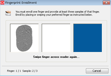 Fingerprint enrollment step 2