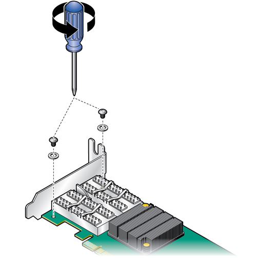 image:Figure shows removal of the screws of the adapter