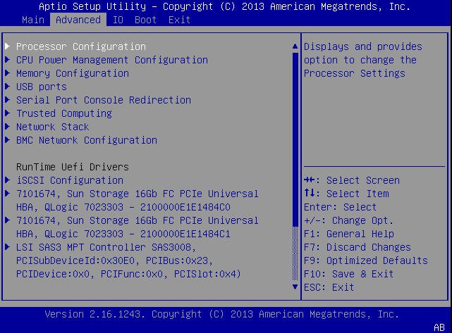 image:This figure shows the BIOS Advanced Menu image.