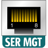 image:Figure showing the serial management port.