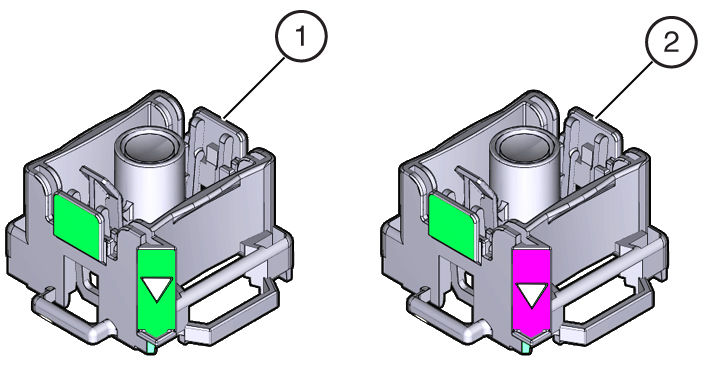 image:Figure showing the color-coded processor removal and replacement                             tool.