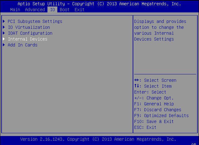 image:This figure shows the IO Menu screen.