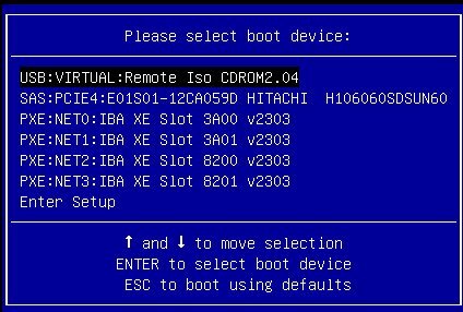 image:Select Boot Device menu in Legacy BIOS mode.