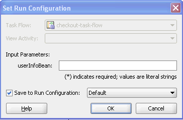 Set Run Configuration dialog.