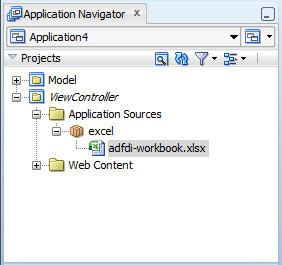 adfdi-workbook.xlsx in Application Navigator