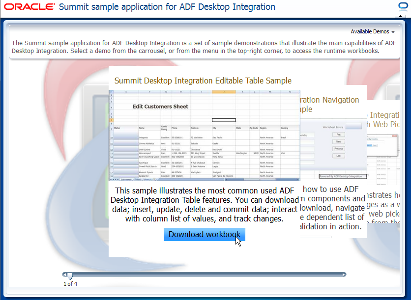 Introduction to the ADF Desktop Integration Sample ...