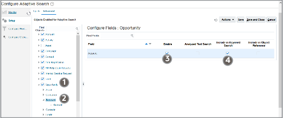 適応型検索で有効化されたオブジェクトの
「拡張」タブのサンプルのスクリーンショット