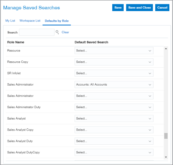 「ロール別デフォルト」タブのスクリーンショット