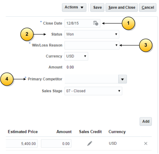 「商談の編集」ページの詳細