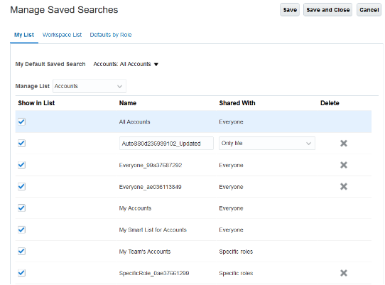 「自分のリスト」UIのスクリーンショット