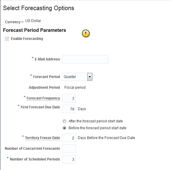 予測期間パラメータ