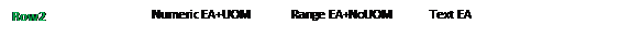 Text Box: Row2 	Numeric EA+UOM 	Range EA+NoUOM 	Text EA 