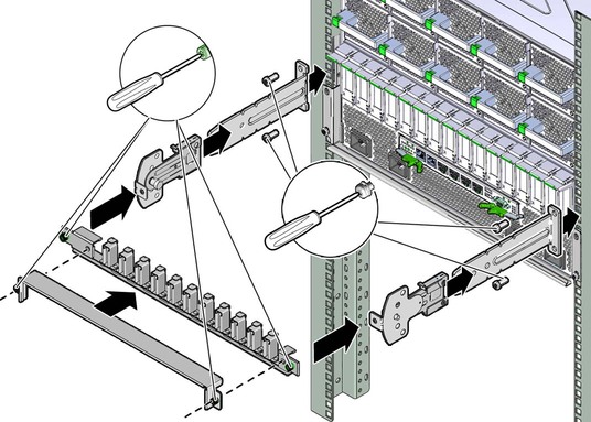image:Illustration showing how to install the CMA brackets.