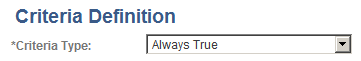 Criteria Definition page