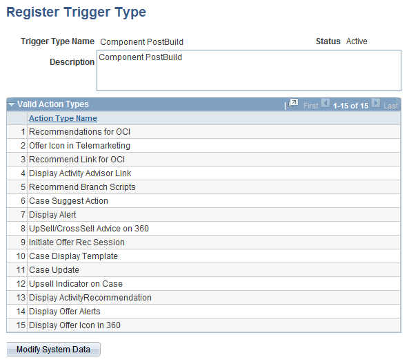 Register Trigger Type page