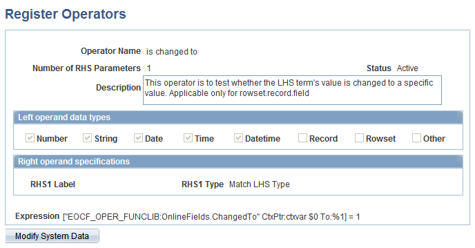 Register Operators page