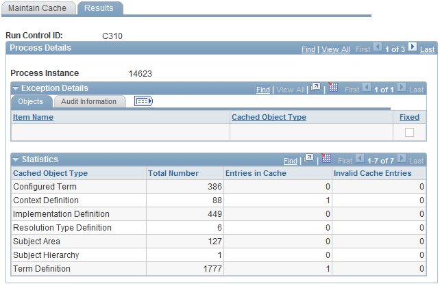 Results page