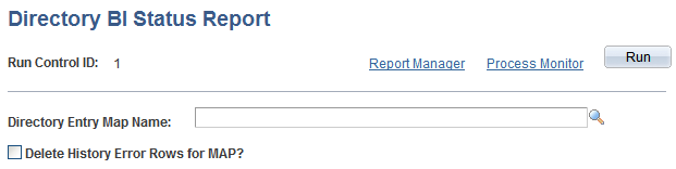 Directory BI Status Report page
