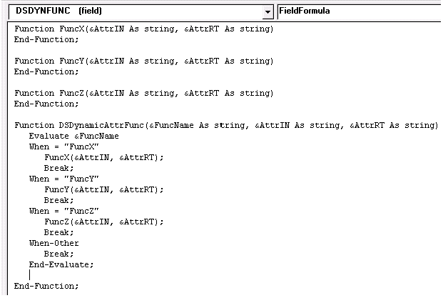 Setup functions on the FUNCLIB_EO_DS.DSDYNFUNC FieldFormula