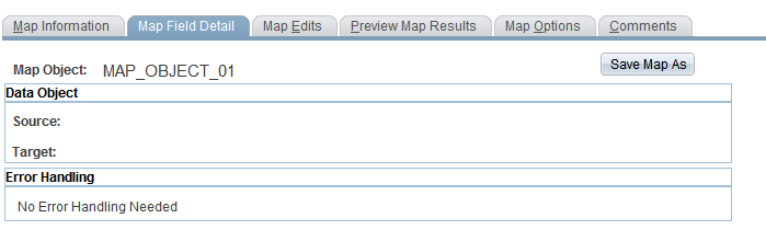 Map Field Detail page