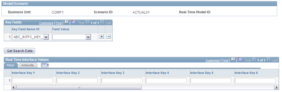 Real Time ABM Interface page