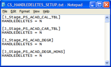 CS_HANDLEDELETES_SETUP environment parameter file