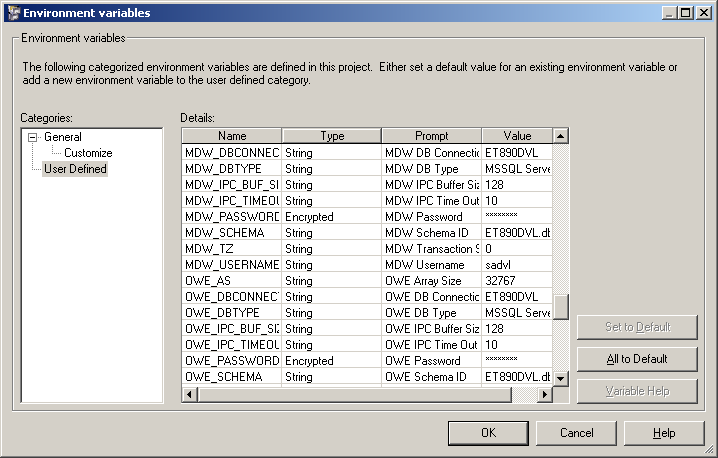 Environment Variables Window - Add Values