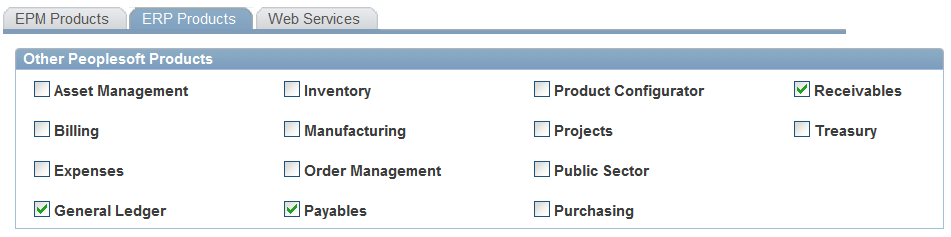 ERP Products page