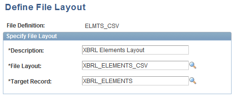 Define File Layout page