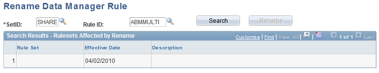 Rename Data Manager Rule page