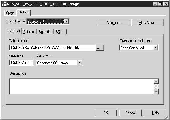 DRS Stage Output Window