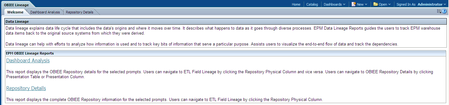data_lineage_OBIEELineageDash_WelcomePage