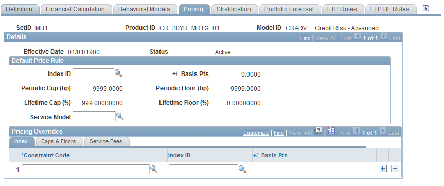 Financial Calculation Rules - Pricing page