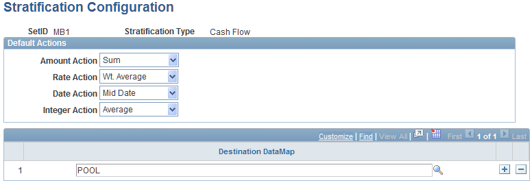 Stratification Configuration page