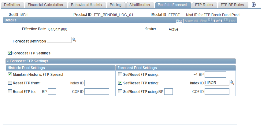 Financial Calculation Rules - Portfolio Forecast page