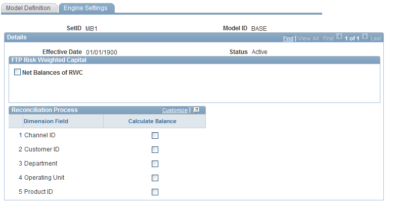 Engine Settings Page