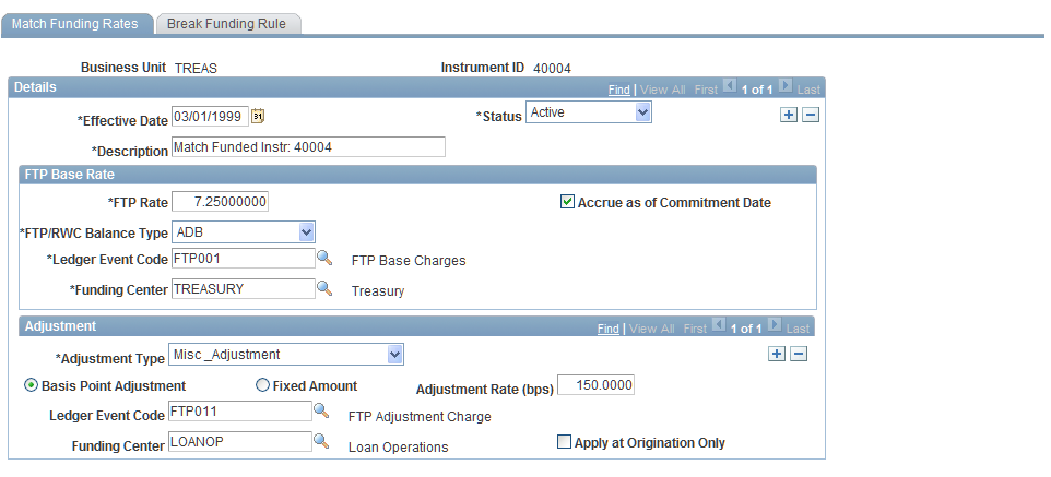 Match Funding Rates page