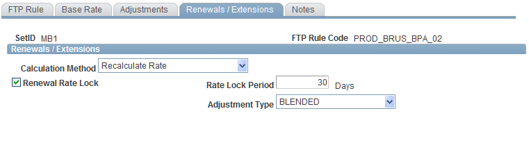 Renewals/Extensions page