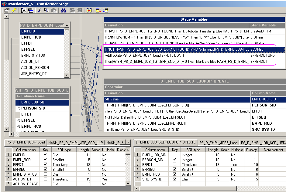 Adding stage variables