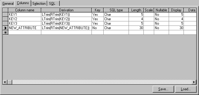 DRS Lookup with Output tab and Columns sub-tab selected