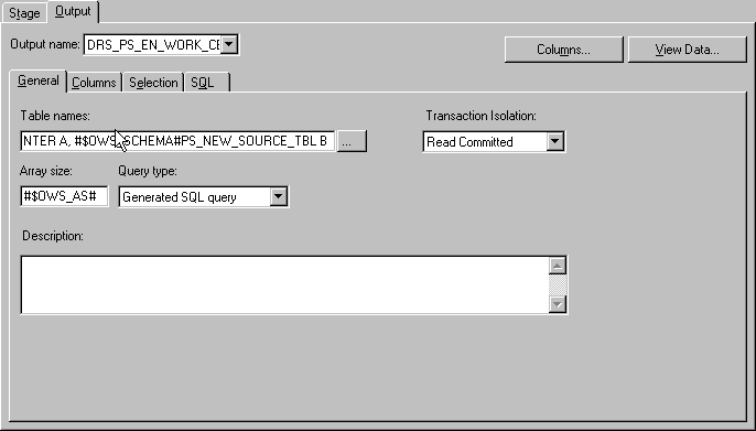 General sub-tab with new source table information