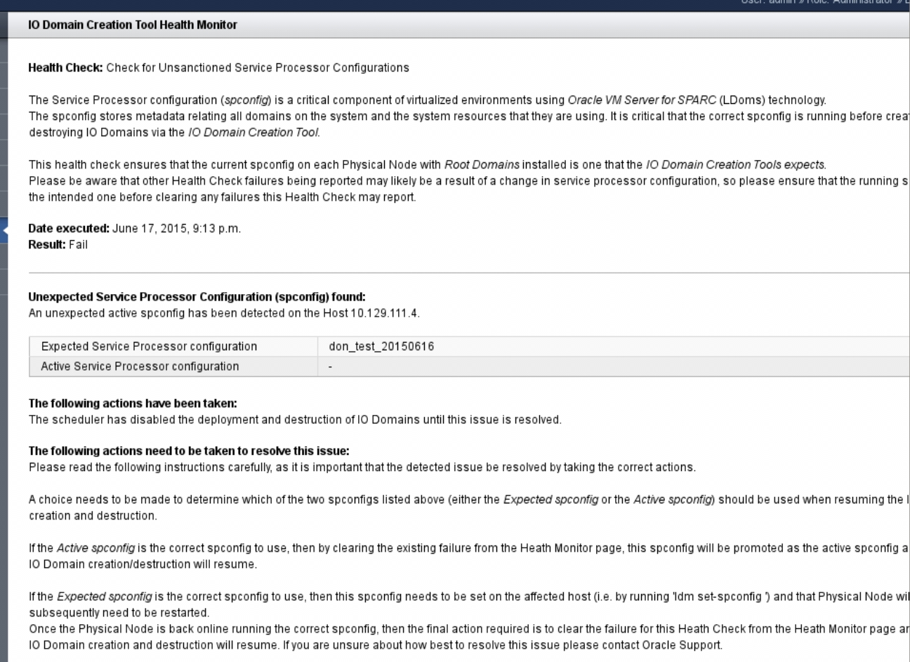 image:失敗の詳細を示すスクリーンショット。