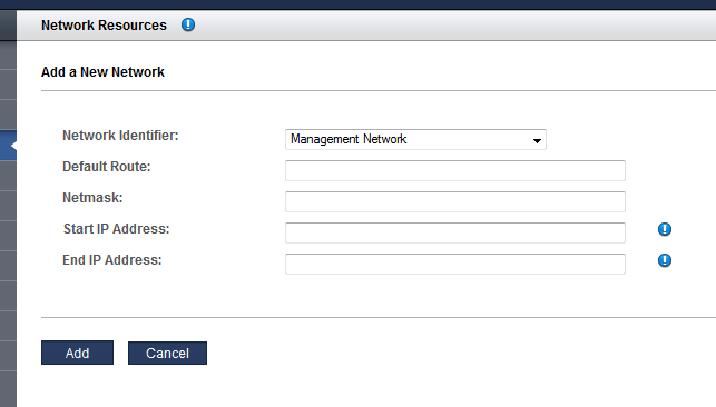image:Capture d'écran illustrant l'écran Ajouter un réseau.