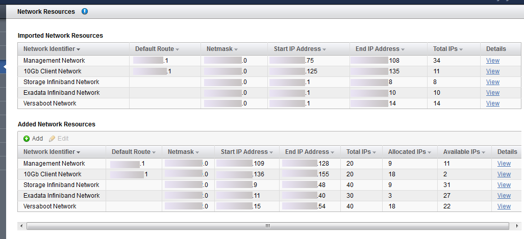 image:Capture d'écran illustrant l'écran Ressources réseau.