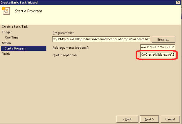 基本タスクの作成ウィザード。